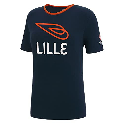 Macron T-Shirt Femme Rugby Lille Coupe du Monde Officiel Bleu S