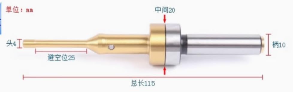 Small head extension Precision Titanium non-magnetic mechanical Edge Finder center finder Touch point sensor for CNC machine