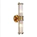 Produktbild NICRX Messing Gold Kristall Wandleuchte Licht Kristallglas & Gold Sockel Wandleuchte Wandleuchte (2-flammig)