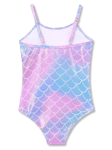 Image of Girls One Piece Swimsuits Adjustable Double Strap for Kids Palm Tree Print Toddler Bathing Suit Size 2T-10