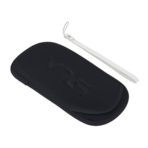 Bolsa preta unissex de poliéster à prova de choque, capa macia, com botão de bloqueio para PS Vita P