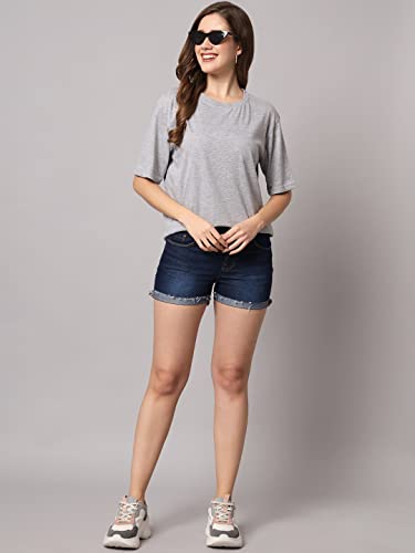 Image of FUNDAY FASHION Cotton Short Sleeve Oversized T-Shirt for Women (Pack of 2)