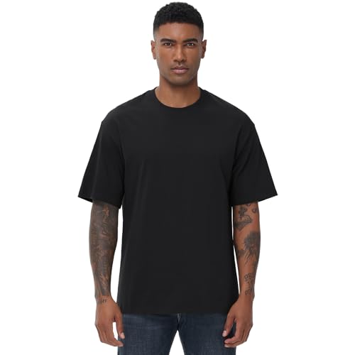 Image of KEEPSHOWING Mens Cotton T Shirts Short Sleeve Crew Neck Basic T-Shirt Essentials Crewneck Cotton T-Shirts Tees for Men