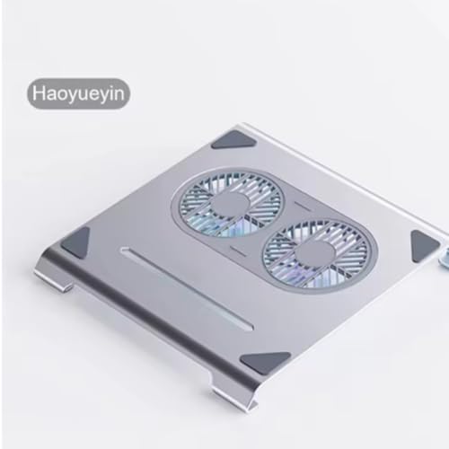 Base de refrigeración de aluminio gris espacial para portátil con USB 2