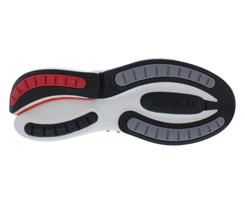 Image of adidas Alphaboost V1 Mens Shoes Size 13, Color: Carbon /Bright Red /Grey /Core Black