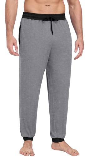PrinStory Mens Modal Pajama Pants Cozy Lightweight Pjs Bottoms Knit Sleep Pajama Lounge Pant3