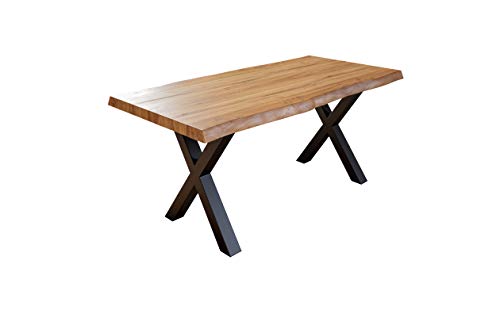 SAM Esszimmertisch 200x100 cm Xerez, Baumkantentisch naturfarben,...