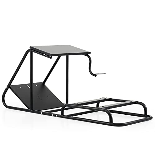 CO-Z Adjustable Racing Stand Cockpit Racing Simulator Heavy Steel Frame Racing Steering Wheel Stand Compatible with PS4 PS3 Logitech Thrustmaster (Without Seat)