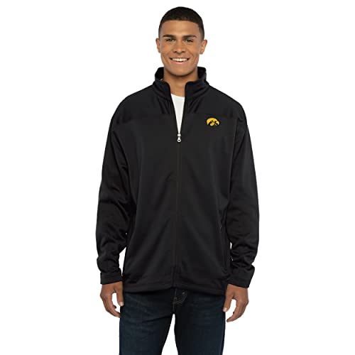Vantage Apparel Men's Collegiate Full Zip Soft Shell Micro Fleece Jacket, Iowa Hawkeyes, X-Large by Vantage Apparel - Used condition - US$23.75