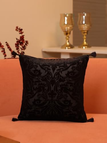 Image of Luxe Royale Velvet Jacquard Cushion Cover - Pack of 1