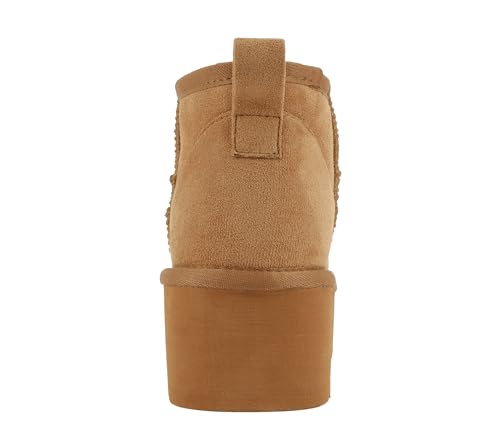 Soda “Benji” ~ Women Round Toe Flatform Sherpa-lined Ankle Bootie3