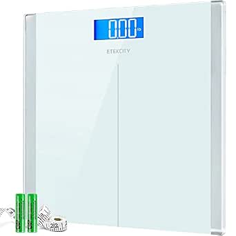 Etekcity Digital Body Weight Bathroom Scale with Step-On Technology, 400 Lb, White