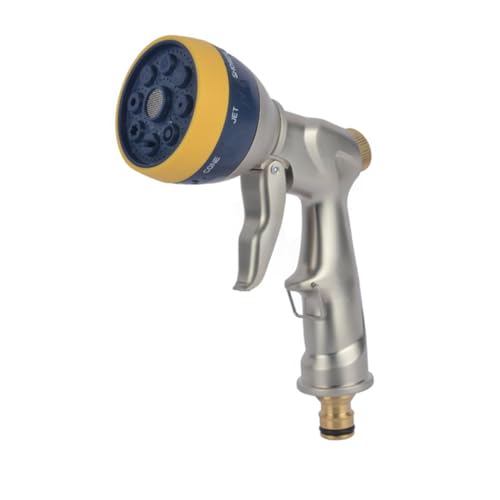 OUNONA ガーデン用水ホースノズル 種類散水パターン 労力軽減バックル付き 多機能散水スプレー 家用園芸 洗車 ペットシャワー対応