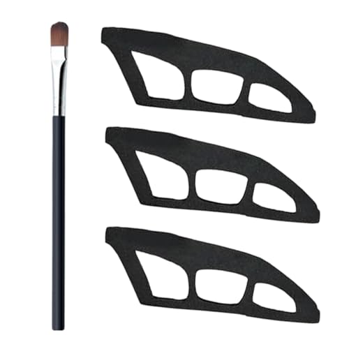 3 Piezas Plantillas Para Sombras De Ojos, Herramientas Para El Contorno De Ojos, Ayuda Para El Maquillaje De Ojos Con Brocha De Maquillaje, Para Amantes Del Maquillaje Y Principiantes