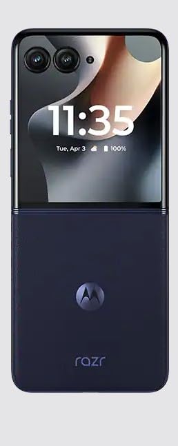 Image of Motorola Moto Razr+ 2025, 256GB + 12GB RAM, Midnight Blue - Unlocked (Renewed)
