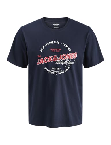 JACK & JONES Jjelogo SS Ss26 Sn T-Shirt à col Rond à 2 col, Sky Captain, L