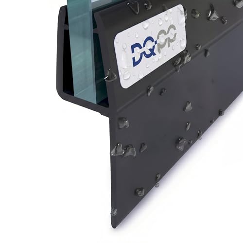 DQ-PP Junta de ducha de 50 cm – para puerta de cristal de 4 mm – 6 mm de grosor – UK04 – Perfil repelente al agua – Junta de ducha – Piezas de repuesto para mampara de ducha – 0,5 m negro
