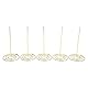 5 Stück Schreibtisch Quittung Halter, 6 Zoll Zettelspießer Rechnungsgabel Quittung Halter Spike Restaurant Scheckspindel Gerade Stange Papierhalter(Gold)