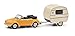 Schuco VW Escarabajo Cabrio con Remolque de Caravana, Knaus Nido de Golondrinas, Modelo de Coche, Escala 1:87 (452651300)