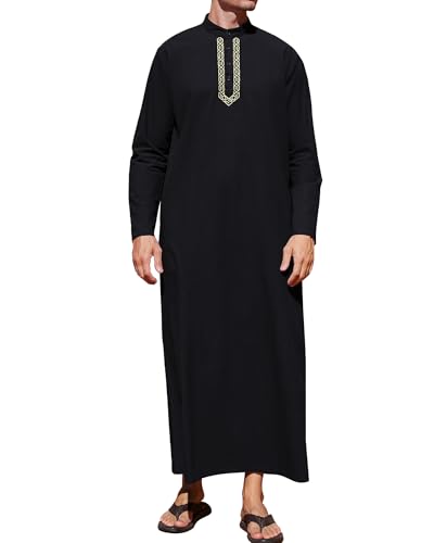 Chemise de nuit pour homme YAOHUOLE vêtement de prière long islam
