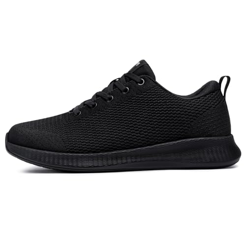 Image of LARNMERN Non Slip Shoes for Men Food Service Sneakers Kitchen Restaurant Chef Work Shoes Casual Breathable Lightweight Footwear,Black 9
