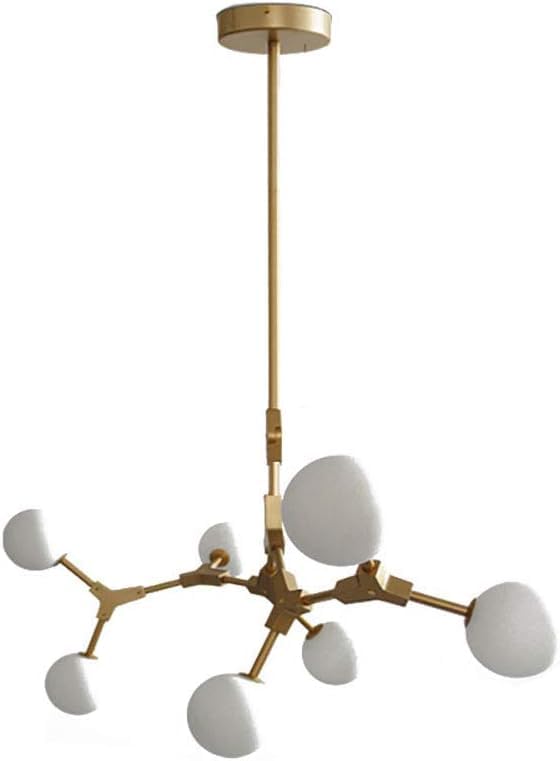 Lustre moderne réglable pour éclairer un grand salon sombre, suspension Sputnik 6 lumières