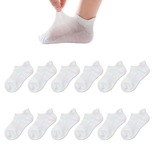 Image of Zumou Toddler Non Slip Socks No Show Anti Skid Ankle With Grips 12 Pairs for Kids Little Girls Boys