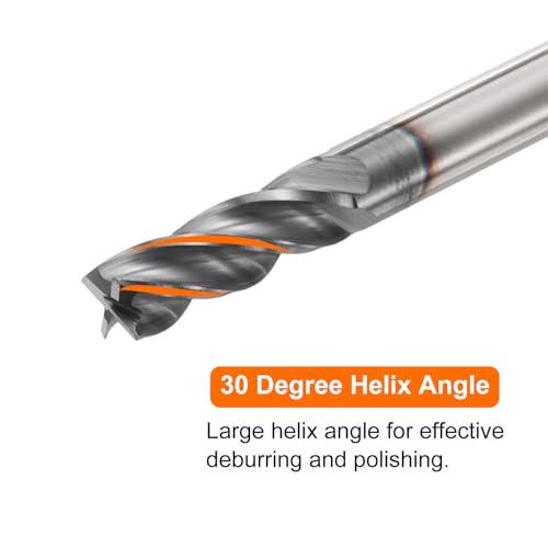 Image of HARFINGTON Carbide Square Nose End Mill Bit 7 /32 inch Cut Dia 4 Flutes TiAlN Coated Milling Cutter for Hardened Steel Metal (7 /32 inch Shank 5 /8 inch Cut Length 2-7 /16 inch Long 30 Degree Helix)