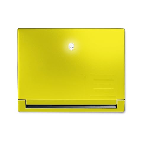 Image of MightySkins Skin Compatible with Alienware M18 R1 (2023) Full Wrap Kit - Solid Yellow | Protective, Durable, and Unique Vinyl Decal wrap Cover | Easy to Apply & Change Styles | Made in The USA