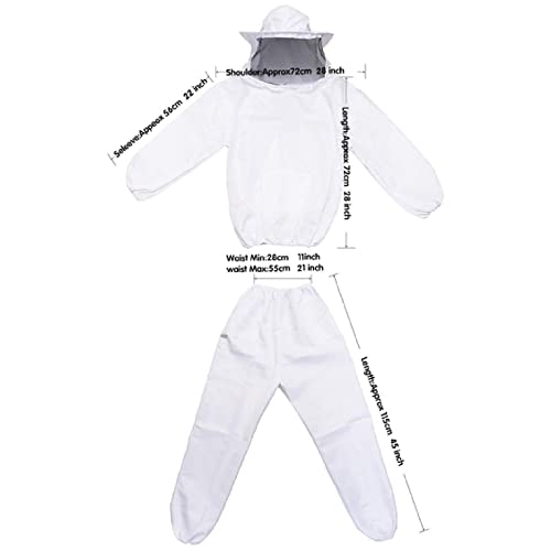 Schutzanzug für Erwachsene, Professionelle Jacke gegen Bienen, Schutzanzug mit Hut und Schutzvlies für Erwachsene… – Bild 5