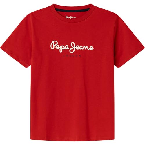 Pepe Jeans New Art T-Shirt für Jungen, rot, 8 Jahre