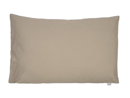 beties BasicSoft Kissenhülle ca. 40x60 cm 100% Baumwolle Jersey Kissenbezug Kopfkissenbezug für Schlaf-Sofa Couch Bett - Plaza-Taupe