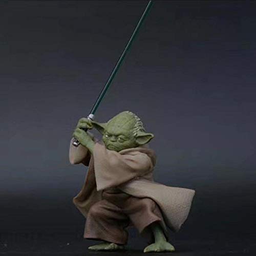QAL Star Wars The Force Despierta El Maestro Yoda Yoda Toma La Espada Animado Figura Modelo 13CM
