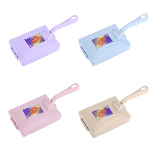 AMIUHOUN 4 Pcs Carpet Crumbs Table Brush Handheld Double Roller Sweepers for Home Bedroom Office Carpet Debris