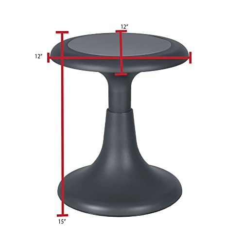 Image of Regency Glow Wobble Stool, 15-inch, Grey