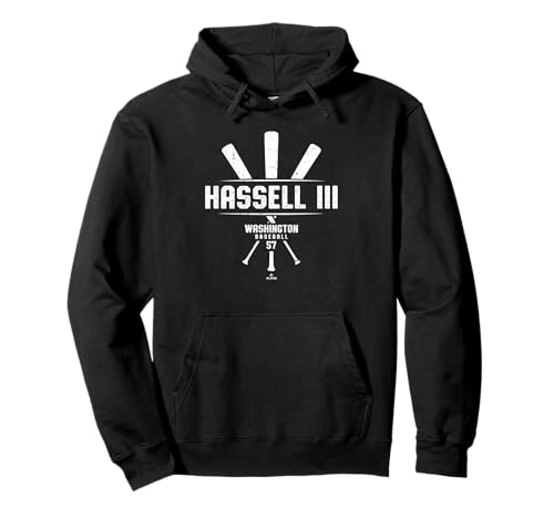 Vintage Baseball Bat Gameday Robert Hassell III Washington Pullover Hoodie