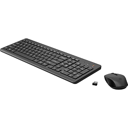 HP 330 Wireless Black Keyboard and Mouse Set with Numeric Keypad, 2.4GHz Wireless Connection and 1600 DPI, USB Receiver, LED Indicators, Black - Image 5