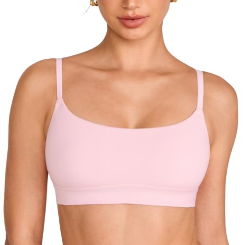 Image of INLYRIC Women's Cotton Bralette - Wireless Unlined Sleep Comfortable Seamless Cami Bra