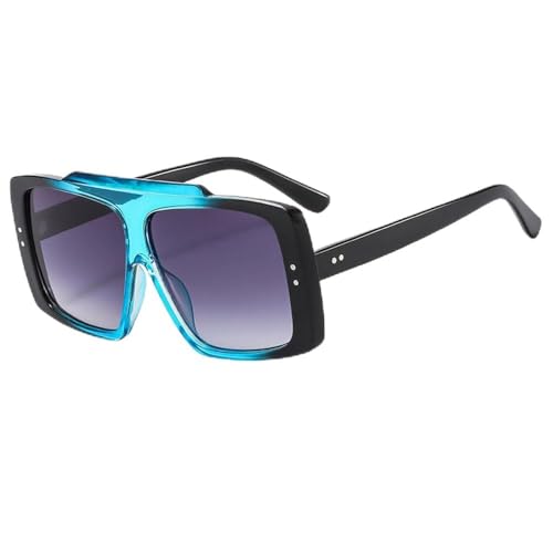 Lunettes vintage UV400 carrées grand format pour un look mode rétro chic