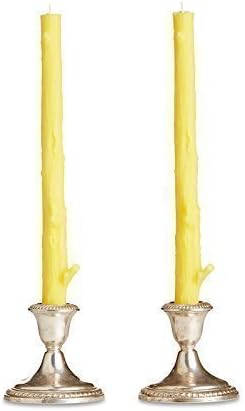 Stick Candles/Cedar Casting/Beeswax/Pair