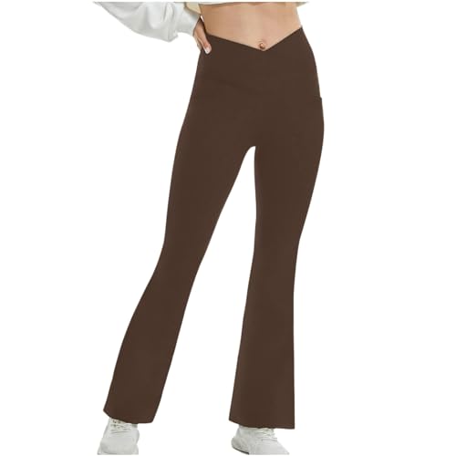 Generico Pantalones de yoga para mujer Push Up Pantalones de chándal de mujer Seamless Yoga Pants Flare Leggins Gimnasio Mallas Mate Slim Fit Pantalones Pierna Ancha Talla Grande para Gym Jogging