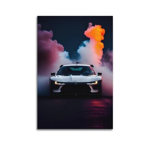 Poster voiture toile déco murale chambre adulte tableau moderne salon BINKAIYI 50x75