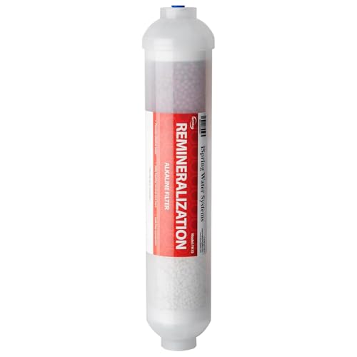 iSpring FA15 Cartouche de Filtre à Eau Alcaline pour Système d'osmose Inverse RO 10 Pouces 3 Plis en Ligne de Remplacement ou d'ajout Rapide, Équilibrer le...