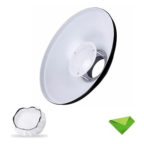 Godox 16.5�C���`/42cm �z���C�g �r���[�e�B�[�f�B�b�V���A���t���N�^�[�ABowens �}�E���g �X�^�W�I �X�g���{ �t���b�V�� ���C�g ���m���C�g�AGodox SK400II�AAD600Pro�AAD600BM�AMS300 �p