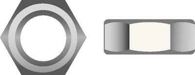 SEACHOICE Hex Nut 7/16-20 HEX NUT 18-8 SS 50/BG