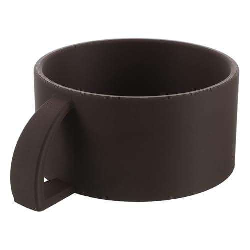 FOMIYES Ciotola da Barba Uomo con Manico Tazza Sapone da Rasatura per Schiuma Vellutata Cura Sensibile e Uso Barbiere Marrone Ergonomica per Rasatura Quotidiana