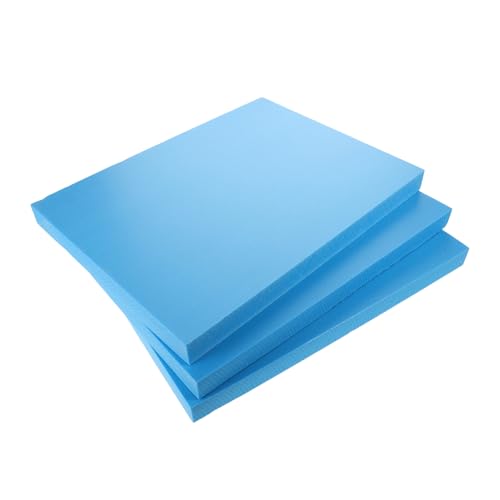 FOMIYES Tablero de Espuma Alta Densidad Azul 30X40X3 CM 3 Hojas para Manualidades Bloques Rectangulares para Dioramas Base de Espuma para Bricolaje y Modelismo Artístico
