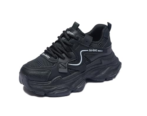 Women's Fashion Breathable Platform Trainers Y2K Comfort Lightweight Walking Shoes Casual Sport Work Workout Sneakers