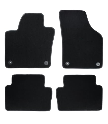 PFI Car Styling TAPIS DE SOL EN VELRE MATÉRIAU DE VOITURE PREMIUM ADAPTÉ À VOLKSWAGEN SHARAN 2, II 5 places à partir de 2010.