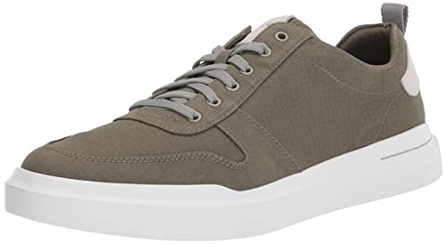 Cole Haan Men's Grandpro Rally Canvas Court Sneaker, Dusty Olive/White, 9 Wide